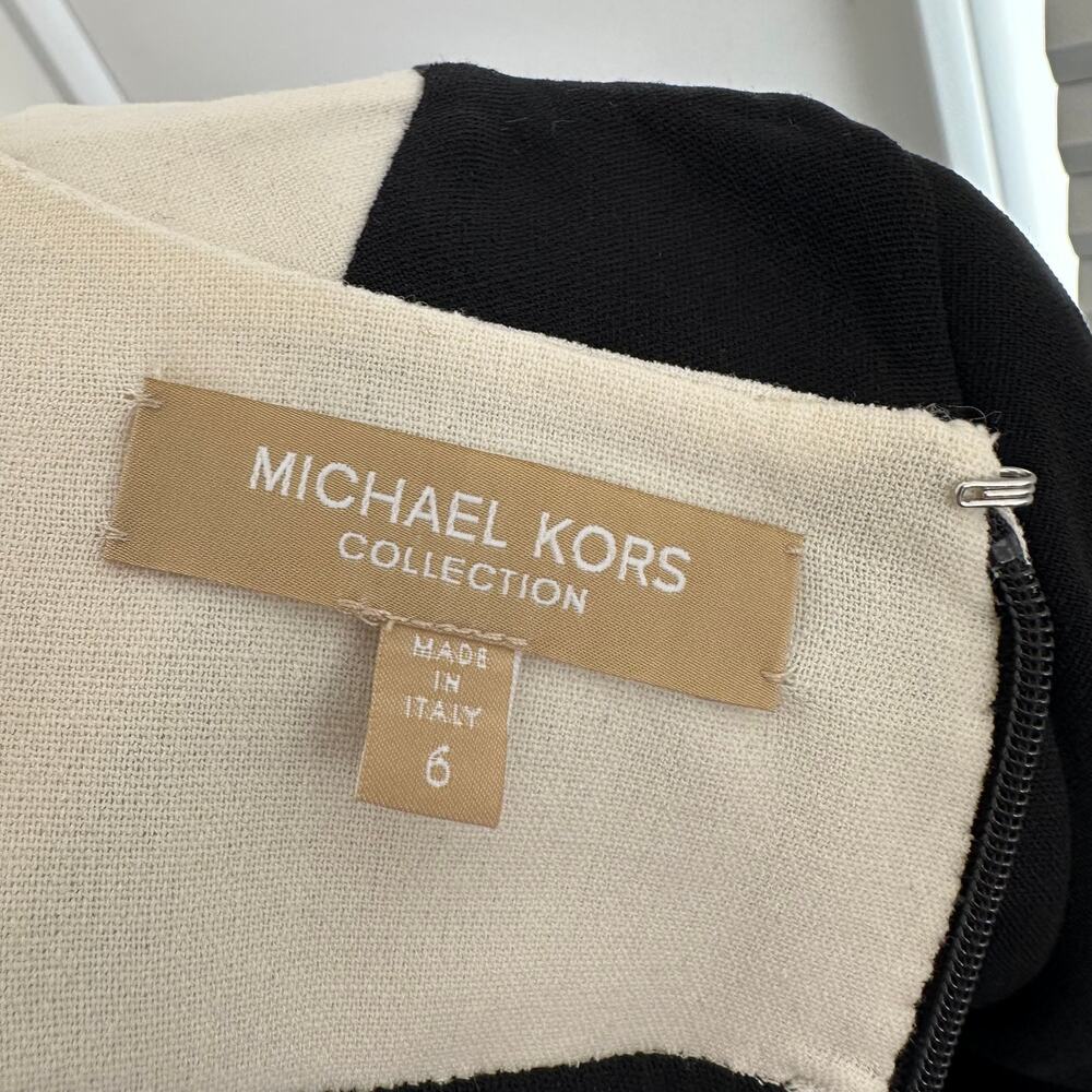 Michael Kors Collection Virgin Wool Black Dress Size 6 Knee Long Sleeve Italy - Picture 6 of 8